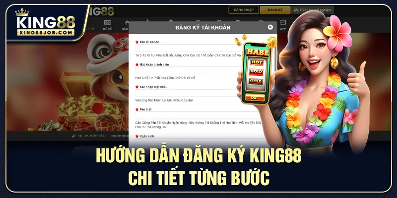 Đăng ký King88: Hướng dẫn tạo tài khoản nhanh chóng 2025 2 Hướng dẫn đăng ký King88 chi tiết từng bước